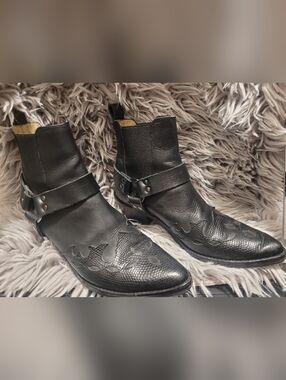 Sleek & Edgy Cowboy Biker Ankle Boot By Ivylee Copenhagen